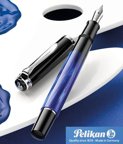 クラシック 205 マーブルブルー クラシック万年筆 極細(EF)/細字(F)/中字(M)/太字(B) ペリカン/Pelikan 102-M205マーブルブルー*
