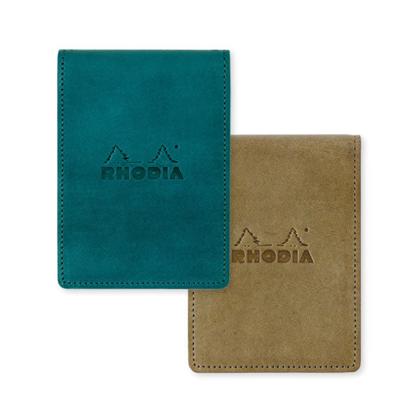【限定】RHODIA《ロディア》オーガナイザー Chic/シック<カーキ/ターコイズ> 8×11cm ミニ3穴 牛革 ロディア CF11OGZ01