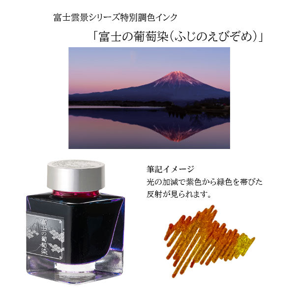 富士雲景シリーズ 最終作 #3776 センチュリー「雲海 UNKAI」細字 万年筆/特別調色インク「富士の葡萄染」/コンバーター/カートリッジセット プラチナ万年筆 PNB-650FU-L61-2【送料無料】