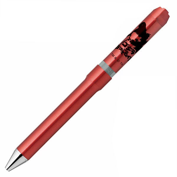 【限定】ゼブラ シャーボNu ゴジラ デザイン 回転式 多機能ペン ボール径0.5/0.7mm 専用化粧箱付き 3機能(2色エマルジョン芯黒/赤+シャープ0.5mm) ゼブラ SB35-GZ24/SBS35-GZ24 zen_2511