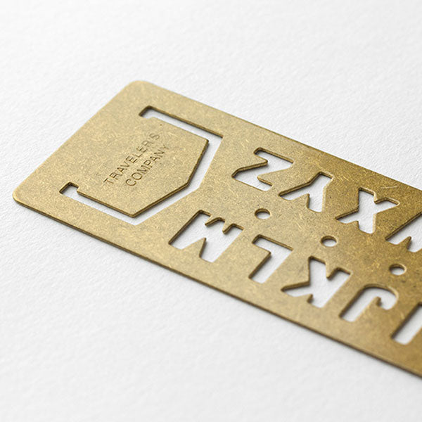 TRAVELER’S COMPANY／BRASS PRODUCTS TRCブラス テンプレートブックマークアルファベット デザインフィル 42169 [M便 1/20]