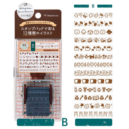 回転デコレーションスタンプ わたしびより [全3種類/13柄] シヤチハタ NRD-13A