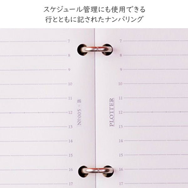 005 リフィルメモパッド 6mm罫線 80枚《A5サイズ》 PLOTTER 777-164-22 ［M便 1/1］【取寄せ品】