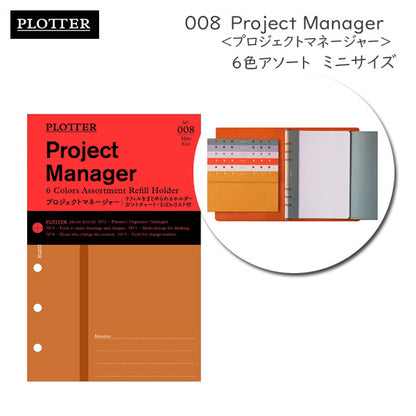 008 プロジェクトマネージャー 6色アソート《ミニサイズ》リフィル PLOTTER 　777-164-35［M便 1/4］【取寄せ品】