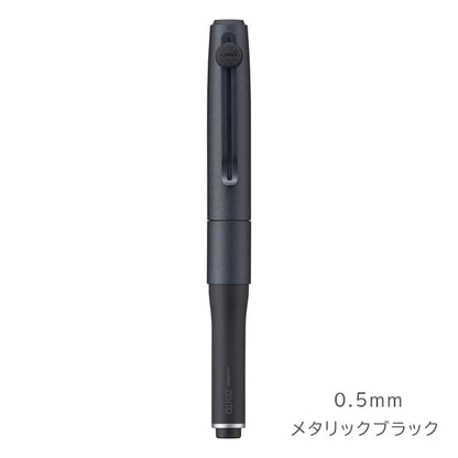 uniball ZENTO《ユニボール ゼント》シグニチャーモデル [メタリックブラック(0.5mm)/シルバー(0.38mm)] キャップ式 三菱鉛筆 UBZH05M.24/UBZH38.26 化粧箱入り【お一人様1本限り】
