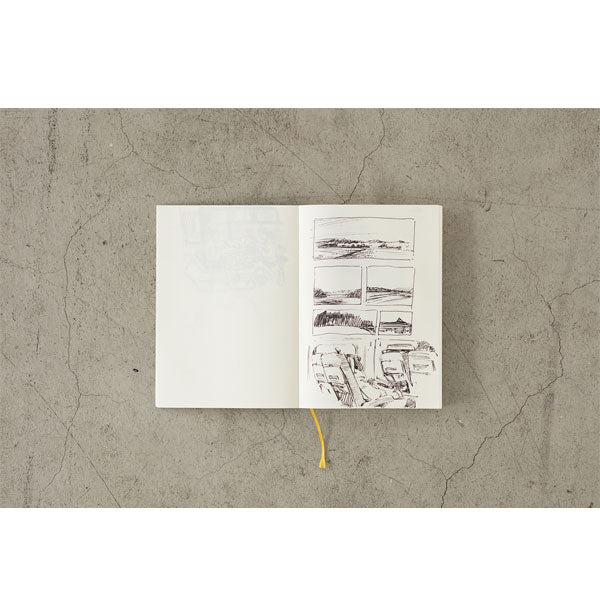 《MD PAPER PRODUCTS》MDノート A7 [無罫/横罫/方眼罫] デザインフィル(ミドリ) 15344/5/6 [M便 1/12]