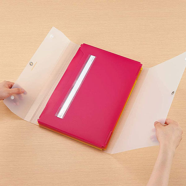 アドワン スライドドキュメントホルダー ファイル 7ポケット Ａ4ヨコ型 セキセイ AD-3700-00　*ネコポス不可*