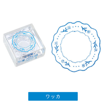 *販売中止*透明スタンプ「氷印（こおりじるし）」大サイズ [全10柄] キングジム HITOTOKI CLS33 [M便 1/48]