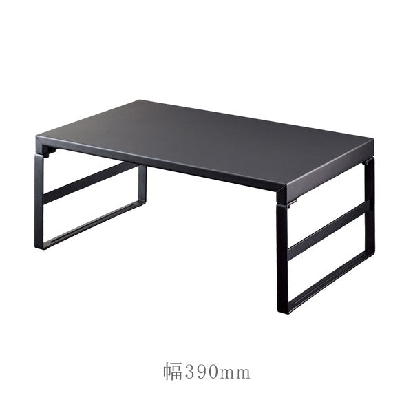 机上台 マットブラック ハイタイプ・幅390mm/幅590mm LIHITLAB(リヒトラブ) A-7331/7333-124
