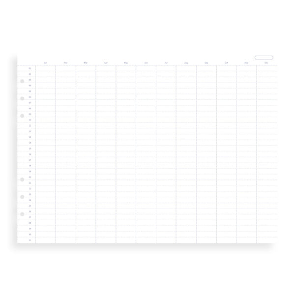 ≪正規取扱店≫ Ｆilofax （ファイロファックス） クリップブック 　リフィル A5（イヤープランナー日付無し）６穴 441-345001 【ネコポス可】