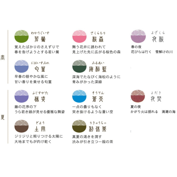 四季織マーカー ＳＨＩＫＩＯＲＩ　水性染料 ツインタイプ 全20色  セーラー万年筆 26-5207-20*  [M便 1/50]