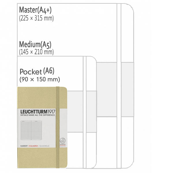 ≪方眼≫　LEUCHTTURM1917(ロイヒトトゥルム)　ノート　ポケットサイズ　Ａ６　アジュール　1896-346690　【ネコポス可】