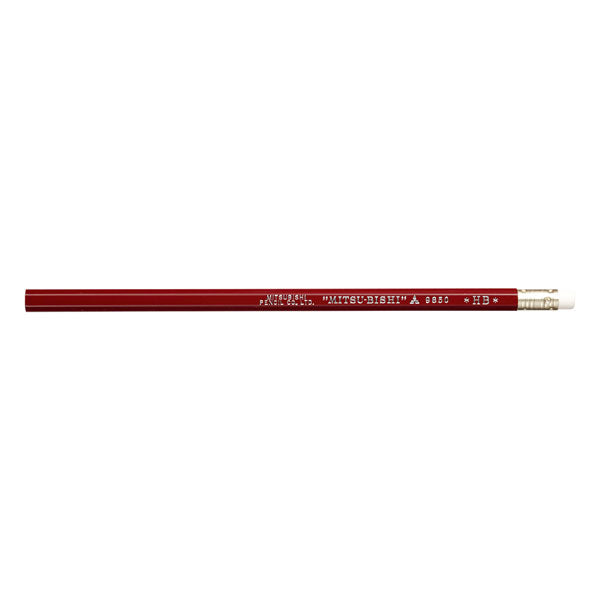 事務用鉛筆 9850 (12本入) 1ダース［HB］6角 消しゴム付き 三菱鉛筆 K9850HBﾀﾞｰｽ [M便 1/4]