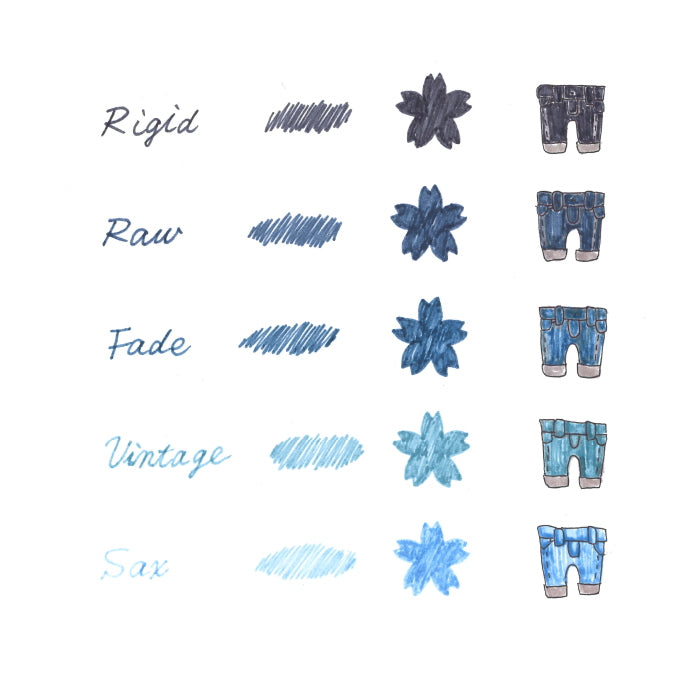 ■オリジナルインク■ BLUE SAKURA×Usagiya インディゴの街 　水性染料インク　うさぎや