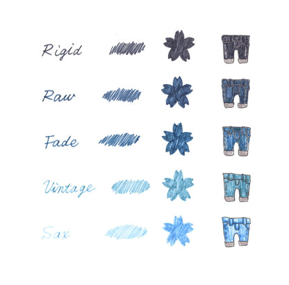 ■オリジナルインク■ BLUE SAKURA×Usagiya インディゴの街 　水性染料インク　うさぎや