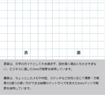 zeit Vektor/ツァイトベクター　レポート用紙【A4サイズ】ミシン目付き両面使用可能タイプ　方眼・ドット方眼　レイメイ藤井　24-ZVP455