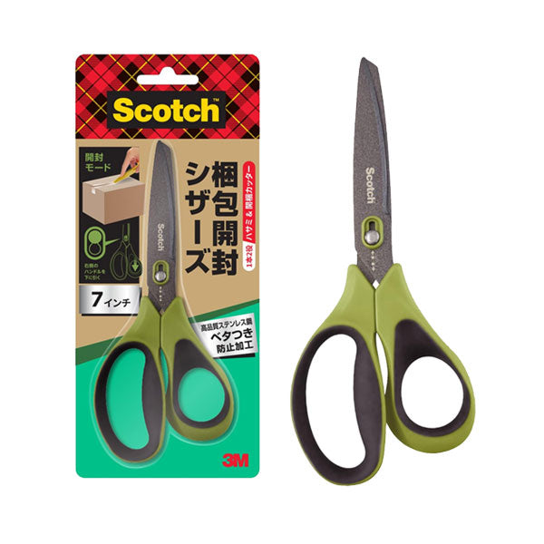 Scotch《スコッチ》はさみ 梱包開封シザーズ ベタつき防止加工 [7インチ] スリーエムジャパン(3M) 1487NS-J [M便 1/2]