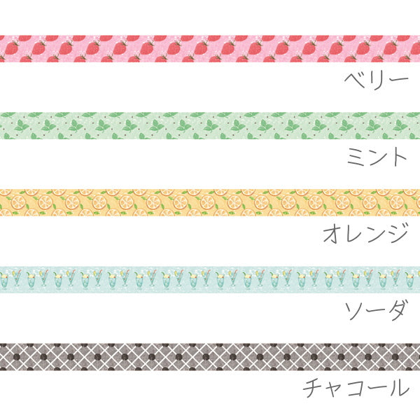 Marche de Lapin《マルシェドゥラパン》うさぎやオリジナルマスキングテープ [マルシェ オレンジ] 15mm×10m　カモ井加工紙 129-オリジナルMT-18 【ネコポス可】