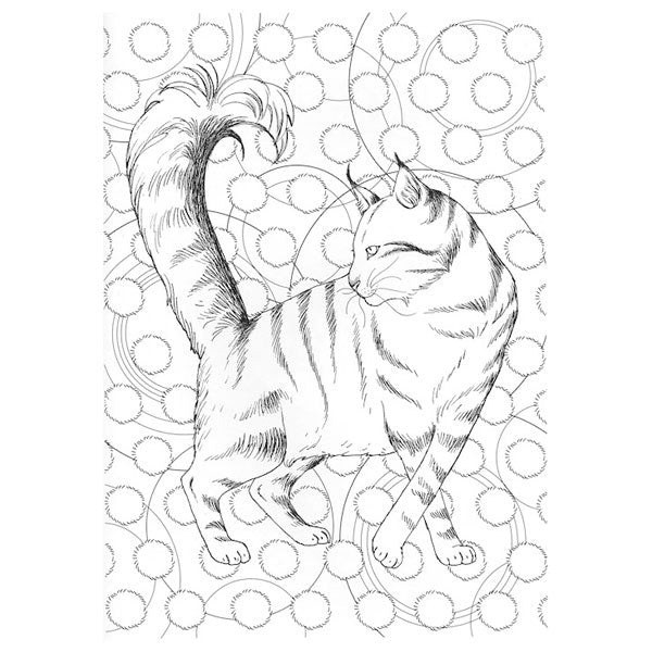 大人の塗り絵シリーズ　[リラックス塗り絵 気ままなネコ]　 マドモアゼル・イヴ　 サクラクレパス 215040　[M便 1/1]