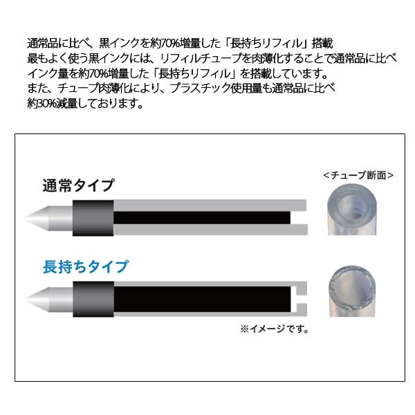 限定 長持ちリフィル 3本セット ジェットストリーム 油性ボールペン 替芯 0.5mm/0.7mm 黒 三菱鉛筆 　SXRML0*3PS.24 　[M便 1/20]