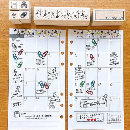 手帳はんこ部 0403 [全6種類] 第二弾 こどものかお 0403-00*