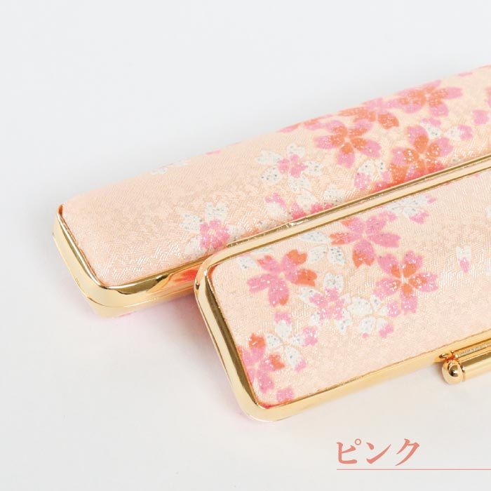 印鑑ケース　桜プリズム 13.5・15mm対応 朱肉付き印鑑ケース　197ﾋﾟﾝｸ・ｸﾛ-15ﾐﾘ　創明社