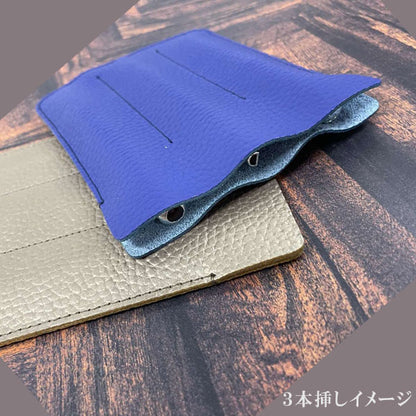うさぎやオリジナル本革ペンシース ３本挿し ドルチェメンテ ［全２色］（シャンパンゴールド、ネイビー）レイメイ藤井 U-PEN３ 文具ラボ2023 【送料無料※】