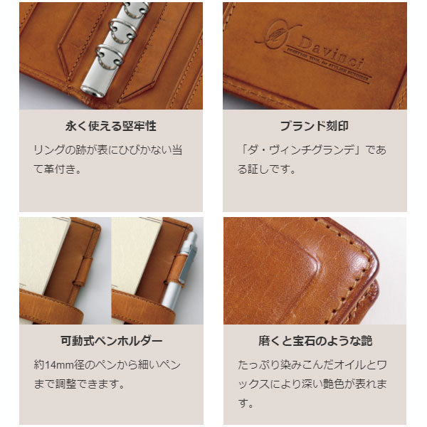 ダ・ヴィンチ  グランデ  ロロマクラシック  A5   システム手帳 リング径20mm　[全4色]　 レイメイ藤井 DSA3010＊