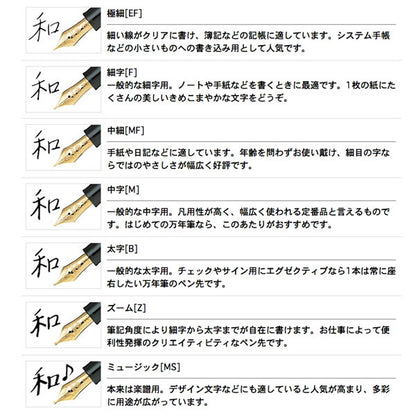 (9/3園田)万年筆 プロフェッショナルギア 金 ［極細(EF)/細字(F)/中細(MF)/中字(M)/太字(B)/ズーム(Z)/ミュージック(MS)］ セーラー万年筆 11-2036-*20【送料無料*】