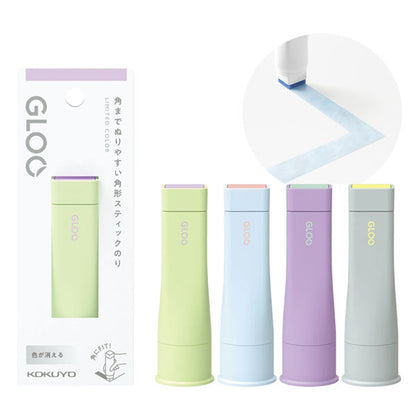 限定！GLOO《グルー》シリーズ スティックのり バイカラー ≪色が消える≫ Sサイズ [全4色] コクヨ タ-G311-L*-1P
