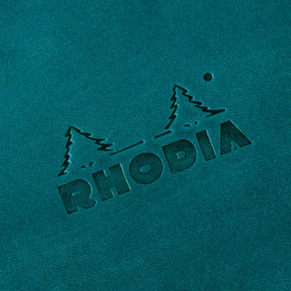 【限定】RHODIA《ロディア》オーガナイザー Chic/シック＜カーキ/ターコイズ＞ 8×11cm ミニ3穴 牛革 ロディア CF11OGZ01