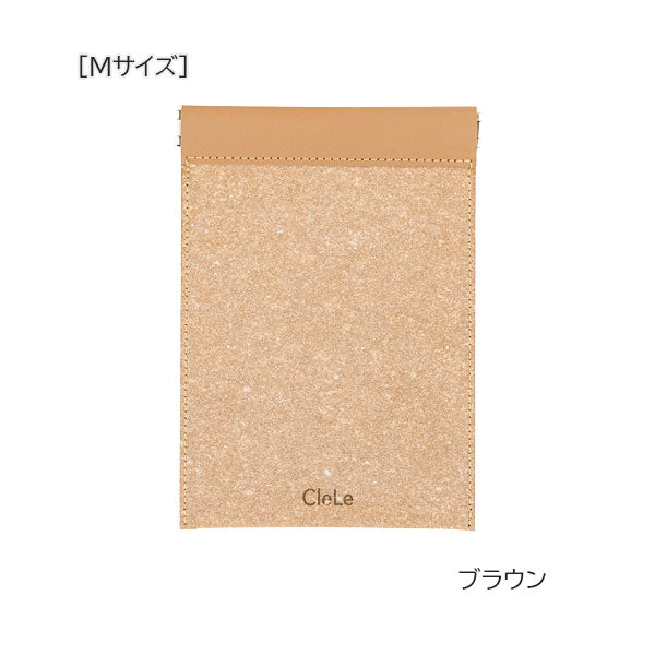 【10/03角乢】CleLe リサイクルレザースプリングポーチ[Mサイズ、Sサイズ] [全2色] ナカバヤシ CLL-SP- [M便 1/4]
