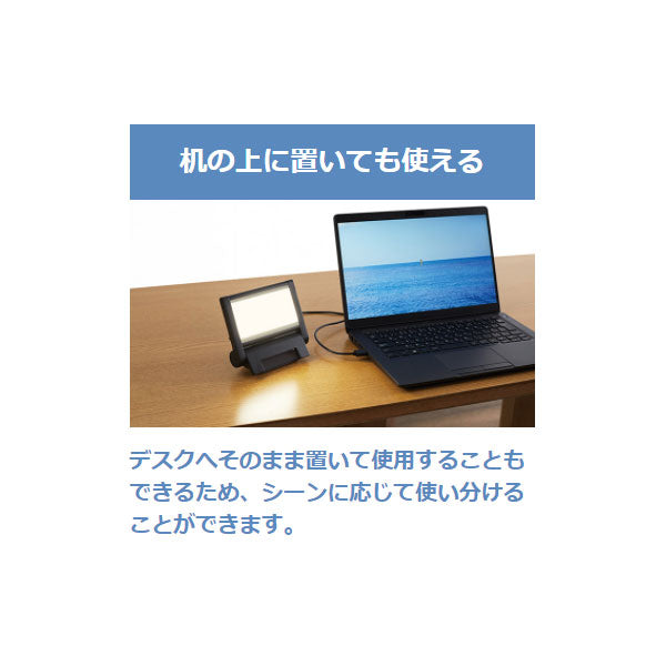 Web会議用スクエアライト　キングジム　PCL10クロ【取寄せ品】