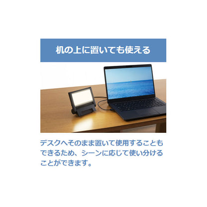 Web会議用スクエアライト　キングジム　PCL10クロ【取寄せ品】
