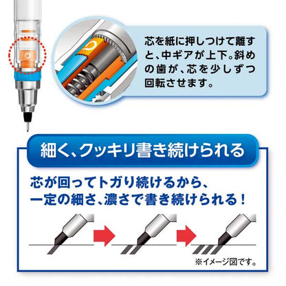クルトガ　0.3mm [全4色] 三菱鉛筆 M34501P.*** 　[M便 1/4]