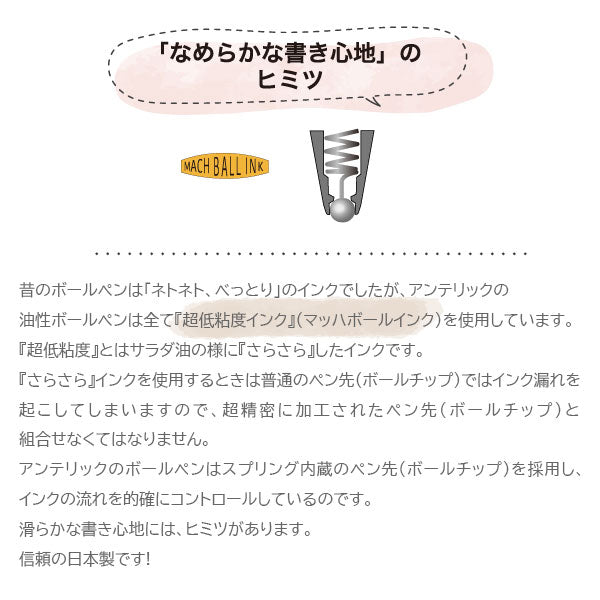 *11/26原田*ミニボールペン替芯 黒 0.5mm アンテリック R-R-BP10 [M便 1/50]