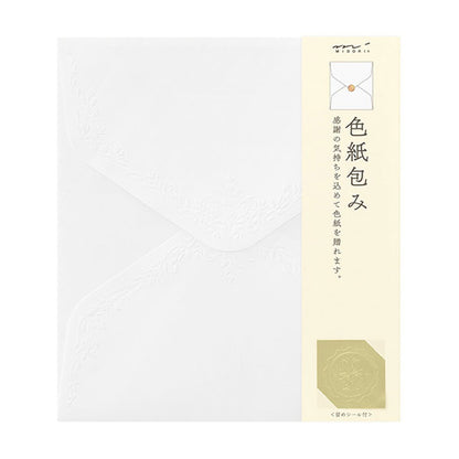 色紙包み 白 デザインフィル(ミドリ)　33290