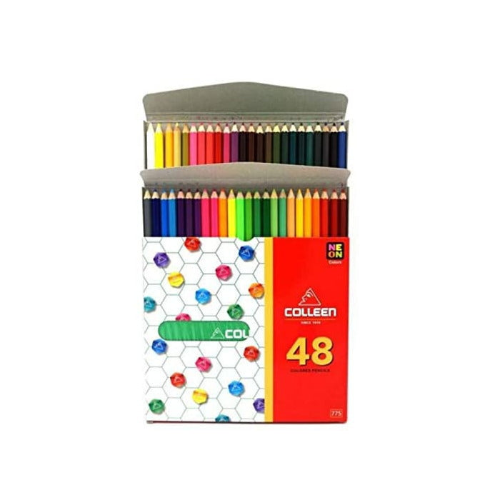 コーリン 48色紙箱入り蛍光色鉛筆  775-48