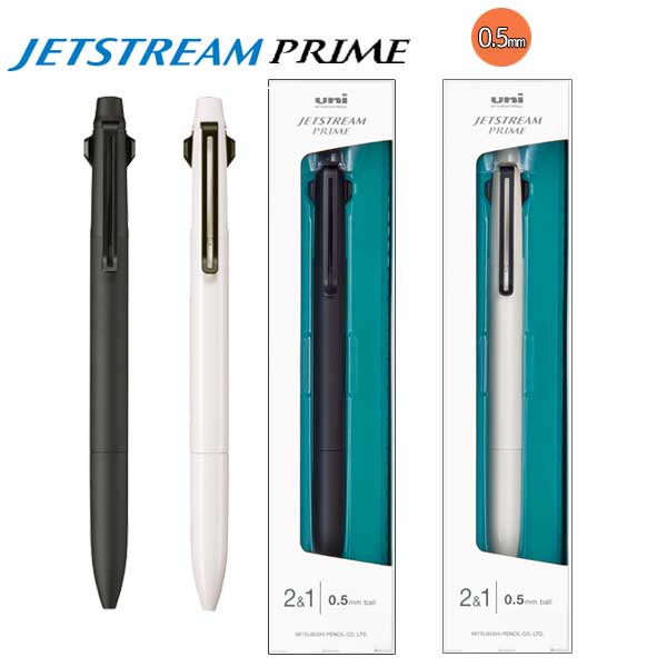 ジェットストリーム プライム 多機能ペン 2＆1 ノック式多機能ペン インク色：黒・赤・シャープ＜ボール芯0.5mm＞  三菱鉛筆 MSXE3330005-**[M 1/2]