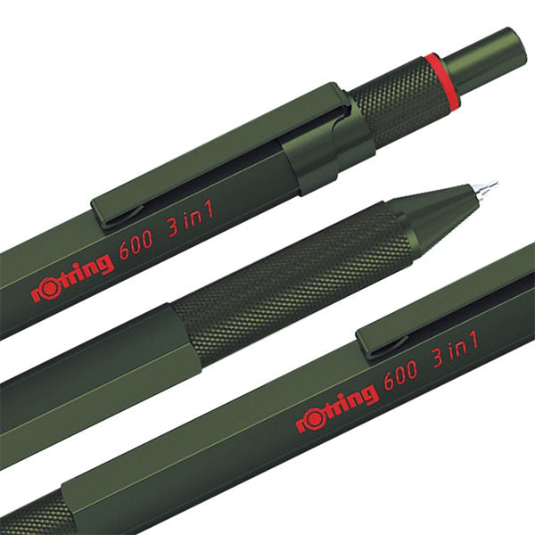 《ロットリング》rOtring 600　3 in 1 [シャープペン 0.5mm /ボールペンF ブラック・レッド］＜全２色＞ ロットリング 215936*［M便 1/30］
