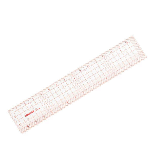 万年筆のための定規 Linea 16cm コンサイス SRL001-RD 626589[M便 1/10]