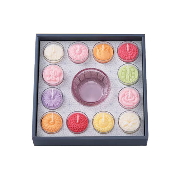 花ローソク 花暦 12個セットDX〔洋花〕香り付/無香料 ペガサスキャンドル 07186900/07187100