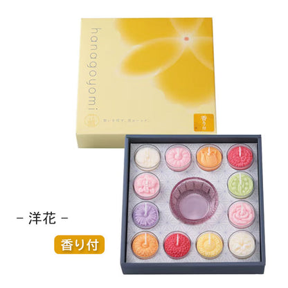 花ローソク 花暦 12個セットDX〔洋花〕香り付/無香料 ペガサスキャンドル 07186900/07187100
