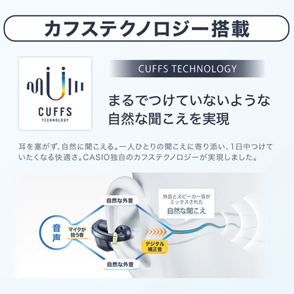 ヒアリングアシストイヤホン earU [全3種] カシオ ER-100 【送料無料*】【取り寄せ品】