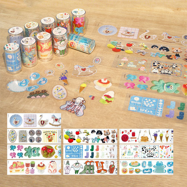 Komamono クリエイティ部 クリアロールステッカー [全10種類] 日本出版販売 IP631162～IP631254