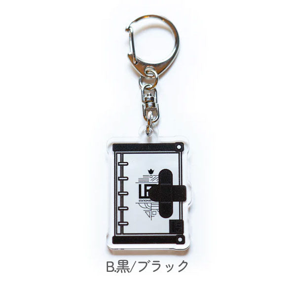 アクリルキーホルダー / LETS手帳 [全6色] LETS STATIONERY GOODS 文匠 L23/4-ACRY-N/B/R/BL/MG/MSG [M便 1/15]