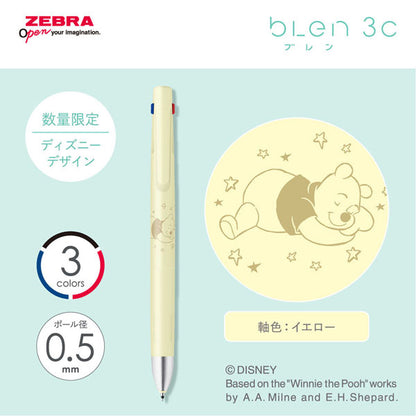 【限定】blen《ブレン》3C ディズニー デザイン [全3色] ボールペン黒/赤/青［0.5mm］ゼブラ B3AS88-DS2 [M便 1/54]