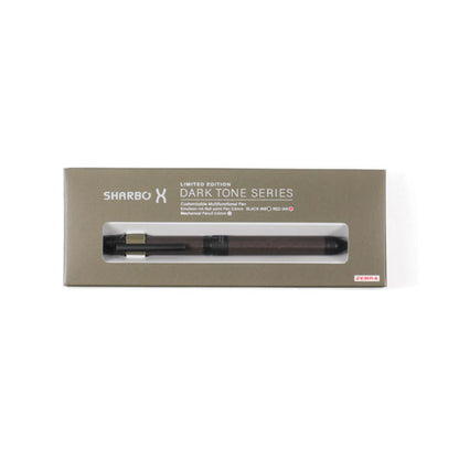 【 名入れ無料キャンペーン】 化粧箱付き ゼブラ シャーボX ダークトーン ST3 多機能ペン ＜替え芯付き（エマルジョン0.5黒/赤+シャープ0.5）＞ シャーボ ボールペン SB14 [M便 1/3] ze_2511
