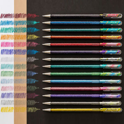 Dual Metallic《デュアルメタリック》ファンタジーセット [全7色] 1.0mm グリッター顔料 ぺんてる K110-D7STB [M便 1/4]
