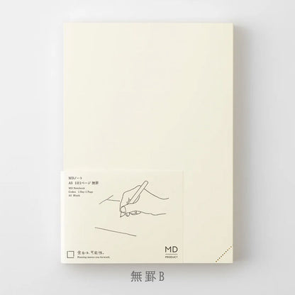 《MD PRODUCT》MDノート A5 1日1ページ [無罫/ドット方眼] デザインフィル 15389/15390 [M便 1/1]